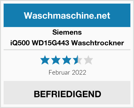 Siemens iQ500 WD15G443 Waschtrockner Test