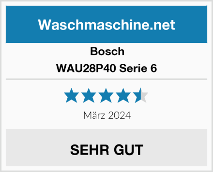 Bosch WAU28P40 Serie 6 Test