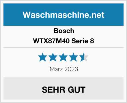 Bosch WTX87M40 Serie 8 Test