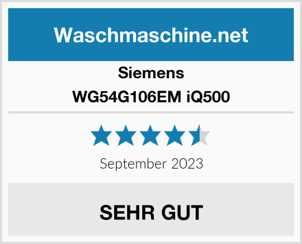 Siemens WG54G106EM iQ500 Test