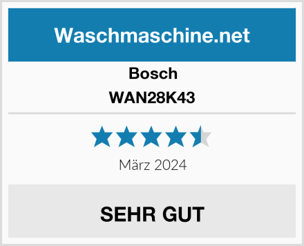 Bosch WAN28K43 Test