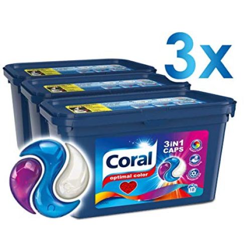 Coral Waschmittel-Caps (Optimal Color 3in1 Caps 18 WL)